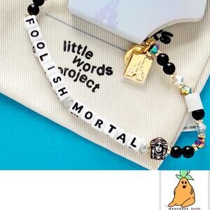 Disney Parks Foolish Mortal Haunted Mansion Bracelet Little Words Project 2025